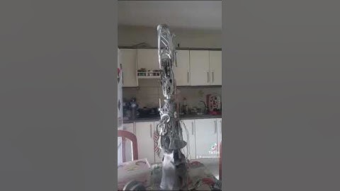 First move of 3d printed arm. Generative design structure, 7 axis