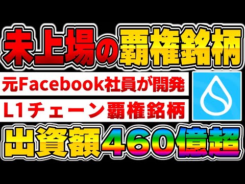 【仮想通貨】L1チェーン覇権を握る…出資額460億円突破！アンドリーセン･ホロウィッツや電通が期待のプロジェクト【Sui】【aptos】