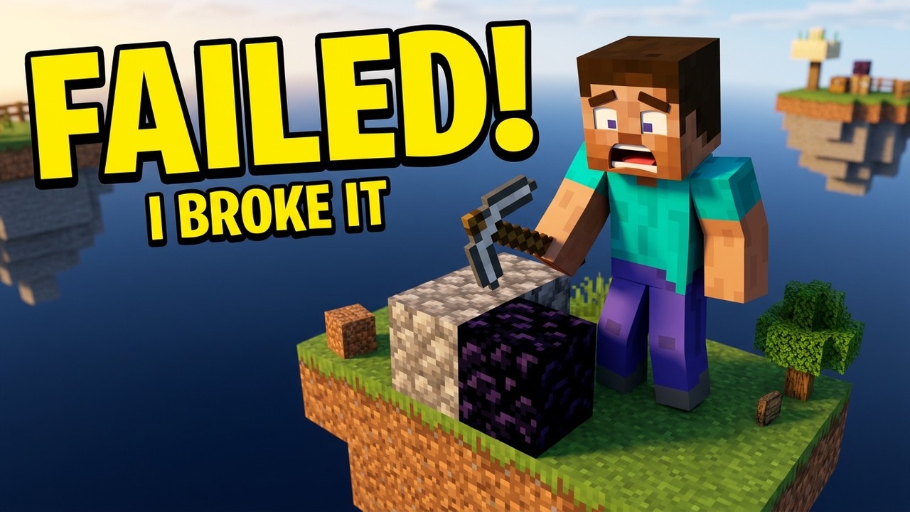 I Tried Skyblock in Minecraft and This Happened - YouTube