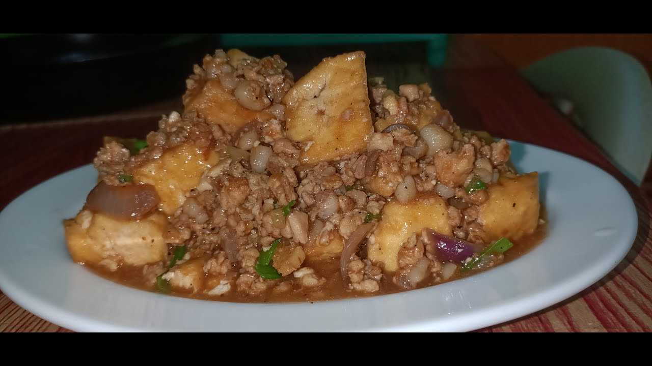 Stir fry ground pork with tofu Low budget meal ulam ideas Sherelyn's TV YouTube