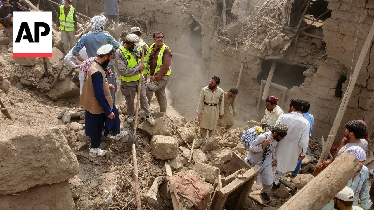 Rescuers search rubble for survivors after earthquake in Afghanistan