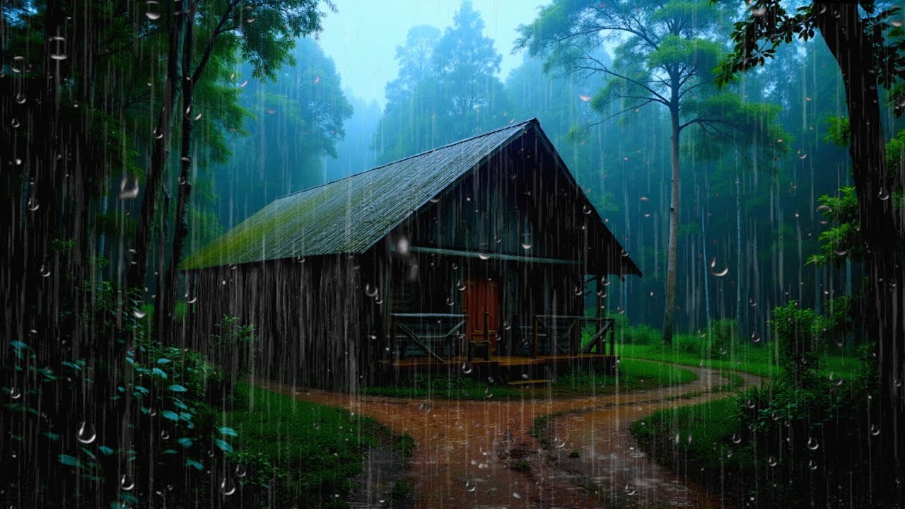 Rain Sounds in a Cozy Cabin | Relaxing Candlelight Ambience for Sleep ...