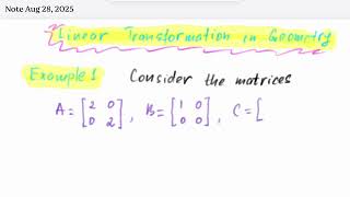 Dan Herbatschek -  Linear Transformation in Geometry