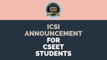 📢ICSI ANNOUNCEMENT FOR CSEET MAY, 2021 STUDENTS #cseet #icsi