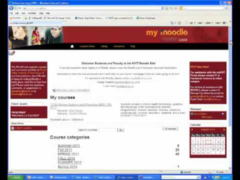 Accessing a Moodle course from the mynvit portal