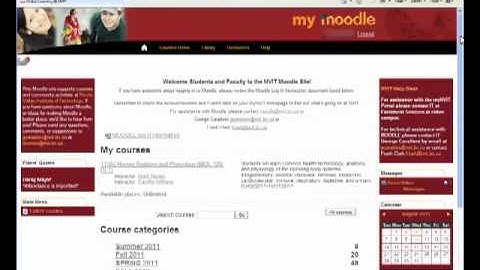 Accessing a Moodle course from the mynvit portal