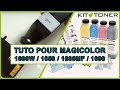 Instructions pour la recharge toner des magicolor 1600w  1650 1680mf 1690