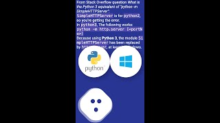 Set up Python simpleHTTPserver on Windows #shorts
