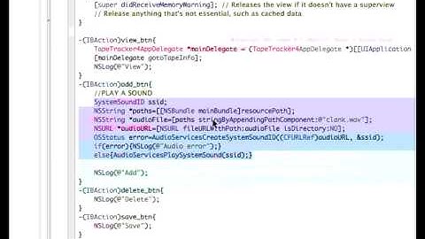 Playiing Audio with the iPhone SDK