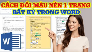Cách đổi màu nền trong Word cho 1 trang bất kỳ mà bạn muốn