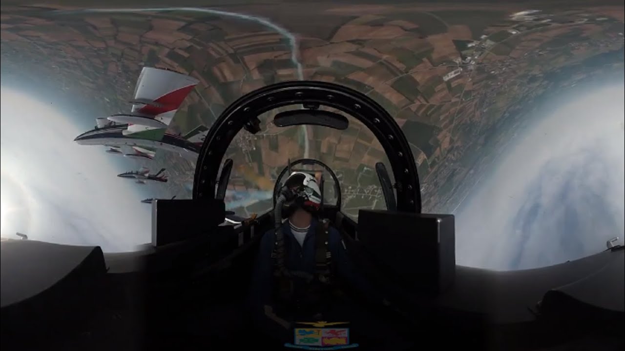 Ultimo addestramento acrobatico delle Frecce Tricolori a 360°