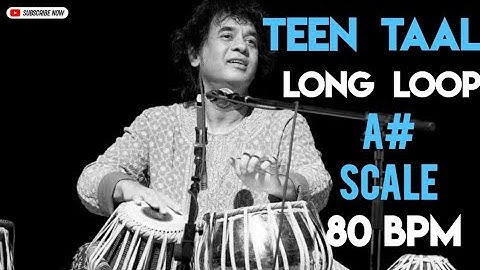 TeenTaal Long-Loop Tabla | A# Scale | 80 Bpm | 16 Matra Taal | #muzzico