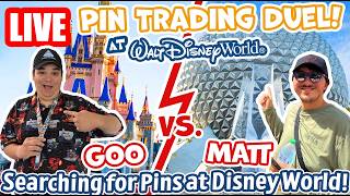 🔴Live: Pin Trading Competition Across Disney World! - NEW Pins & More - Disney World Livestream