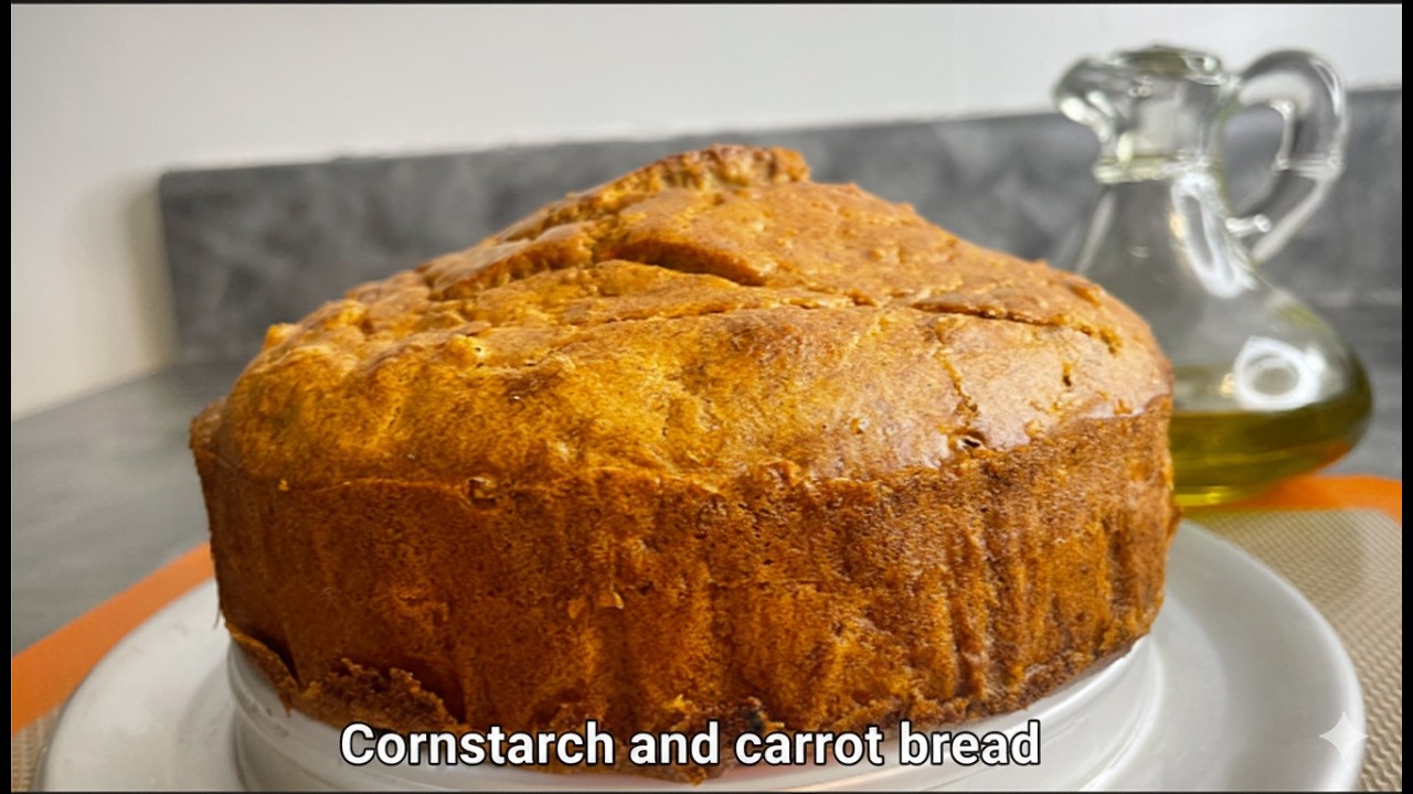 Moist Carrots Bread with a Cornstarch Twist. No sugar and flour. Gluten-free bread.