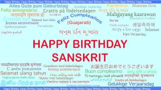 Sanskrit   Languages Idiomas - Happy Birthday