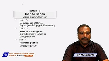 Infinite Series(In Tamil)