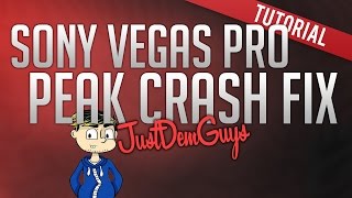 Sony Vegas Peak Building Crash FIX!!!