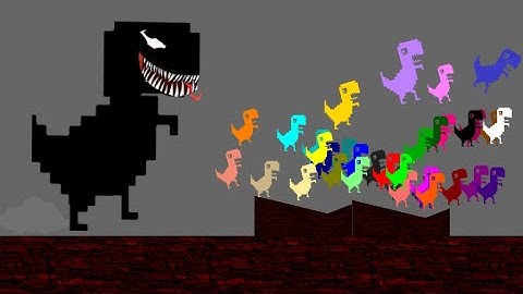 Dinosaur vs Dinosaur  - Escape Venom T-Rex in Survival Race in Algodoo