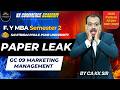 Marketing Management “Paper Leak” 🚨 | Question Bank I FY MBA Sem 2 | 2025 Pattern I SPPU #kk_sir
