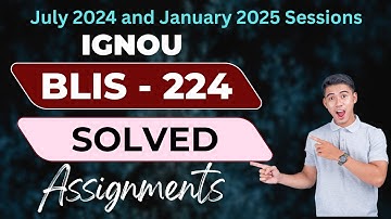 IGNOU Solved Assignment BLI-224 : ICT Fundamentals #ignou  #assignment #blis #224 #BLISSolvedPapers