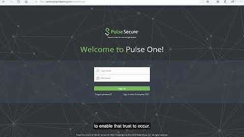 Pulse One Self signed Certs
