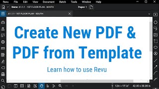 bluebeam revu: create new pdf   pdf from template