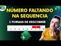 Como descobrir o número que falta em uma sequencia de números no Excel