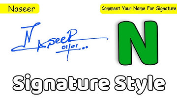 ✔️ Naseer Name Signature Style Request Done