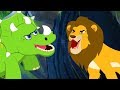 Roar Of the LION in Jungle Chased by SuperCar Rikki | Kids Cars Cartoon Song