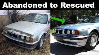 Rescuing a V8 BMW  Full Restoration (no talking)