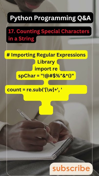 17. Counting Special Characters in a String | Python - YouTube
