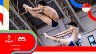 Singapore's Max Lee/Ayden Ng score 290.28, place 5th in Synchron. 3m Spring finals | SEA Games 2025 Singapore's Max Lee/Ayden Ng score 290.28, place 5th in Synchron. 3m Spring finals | SEA Games 2025