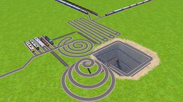 AI RAILS PASSING FROM SPRINGS CIRCLES RAILROAD TRACKS ZIG ZAG TRACKS/ trains Crossing 