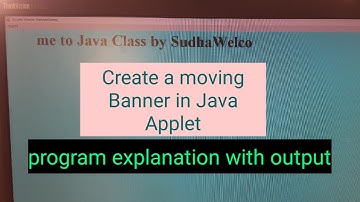 #107 - A simple moving banner in Applet using Java||moving banner animation||Java gui