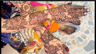 Latest Front Hand Bridal Mehndi Design @OujBeautyParlour