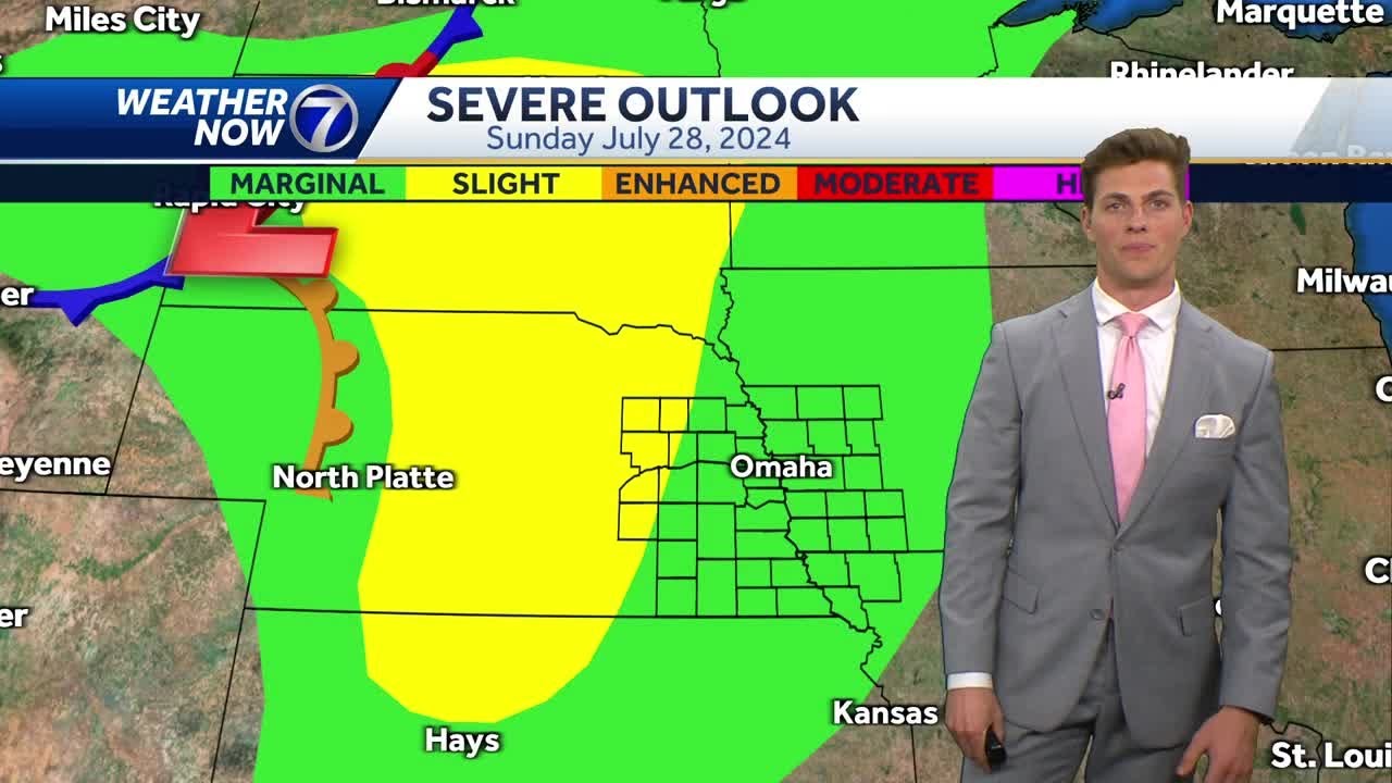 Storms possible Sunday night prior to the extreme heat - YouTube