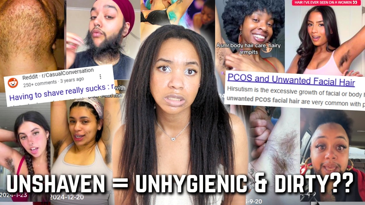 society's problem with women's body hair (PCOS, waxing, hygiene, hormones, etc..)