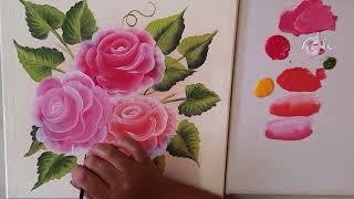 Pintura Acrílica Cuadro de Rosas