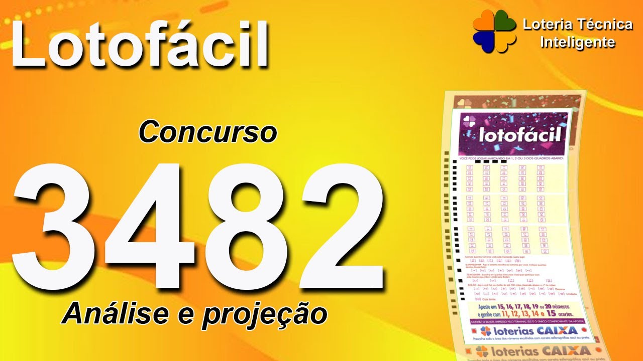 ANÁLISE E PROJEÇÃO PARA O CONCURSO 3482 DA LOTOFÁCIL
