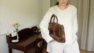 What's In My Carry On Bag Ft The Parisa Wang Gabrielle 38 Soft Top Handle bag