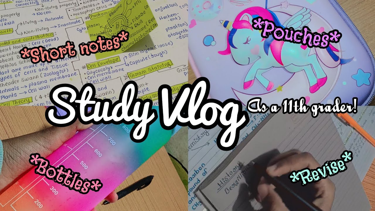Asthetic Study Vlog 🎀💗✨ As a 11th greader🔥