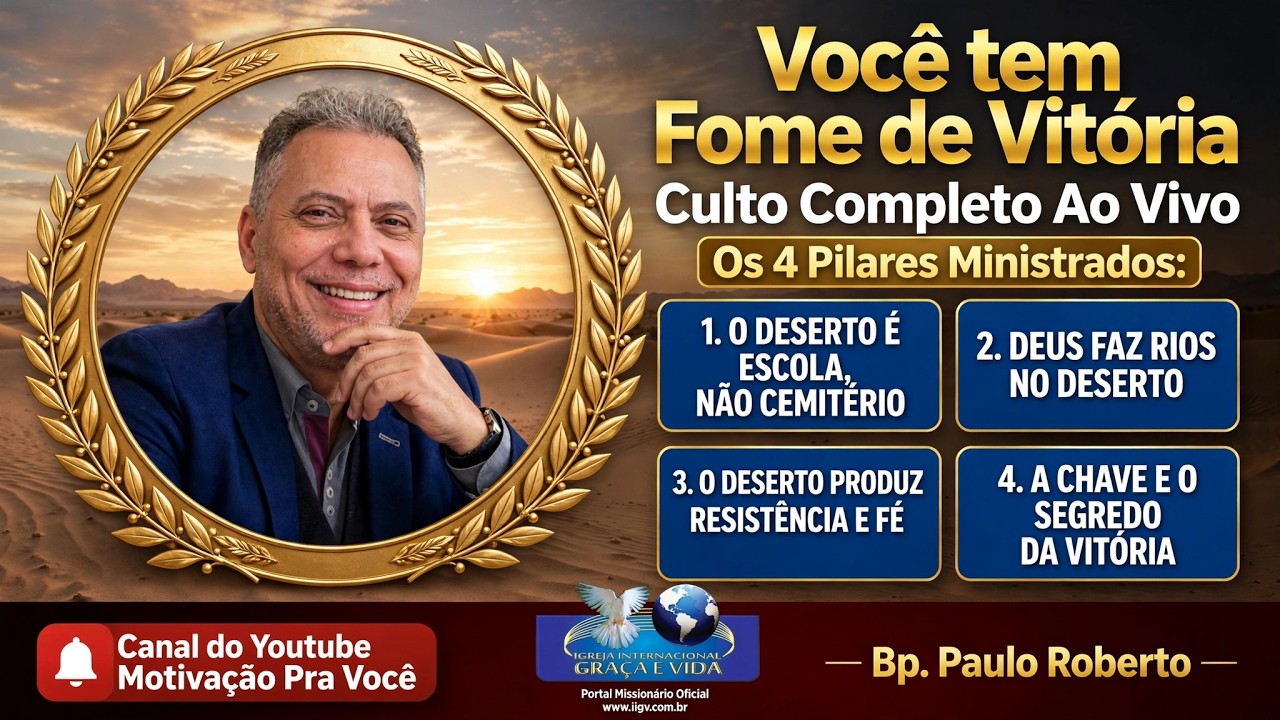 iigv.com.br | Ao Vivo | Culto Completo | Tema | Você Tem Fome | De Vitória | Os Quatro Pilares