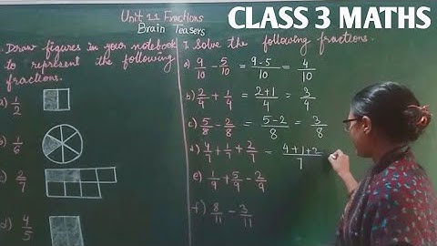 CLASS 3 MATHS UNIT 11 BRAIN TEASERS | FRACTION PG. 127 AND 128