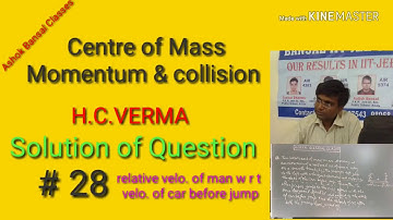 Solution of Question # 28/ Centre of mass,Momentum and collision/ H.C.VERMA/ NEE/IIT JEE