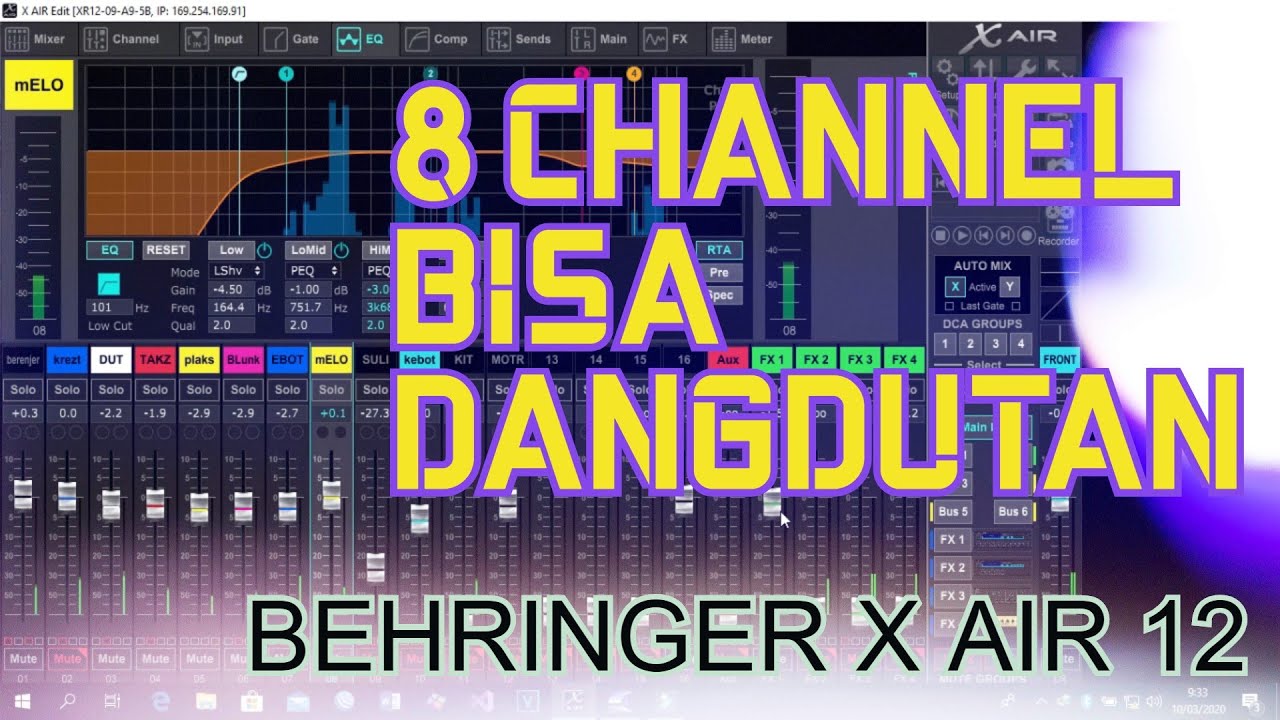 BEHRINGER X AIR 12 MIXER DIGITAL EFFECT NYESS TERBARUU YouTube