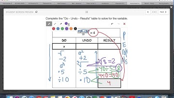 Solving using Do and Undo Method Instructional Video