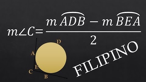 How to Solve Two Tangent External Angle Theorem (Filipino-Explained)