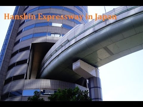 Hanshin Expressway going through Gate Tower Building in Osaka - Japan