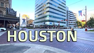 HOUSTON, TEXAS: 2023 SUMMER WALKING TOUR OF THE LARGEST CITY IN TEXAS! 🇺🇸🌞 4K