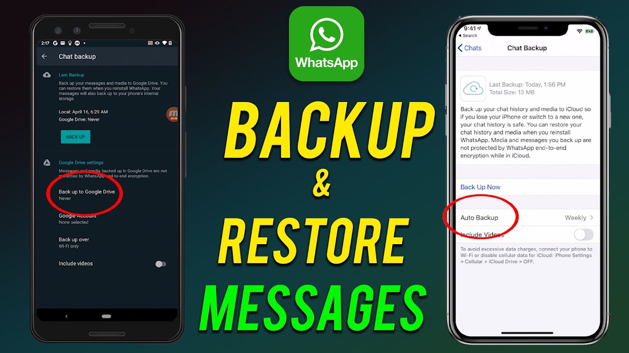 How to Backup and Restore Whatsapp Messages (Android and iOS) - YouTube